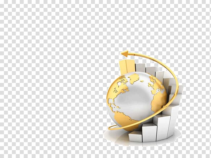 gold globe with graph , Bar chart 3D computer graphics Pie chart, Business summary ppt template transparent background PNG clipart