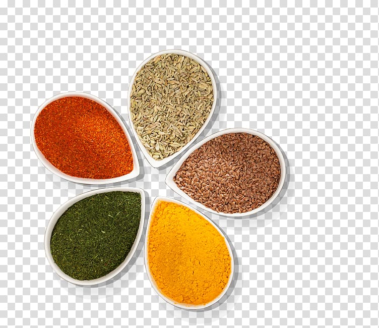 five assorted powders, Ras el hanout Spice Food Garam masala Retail, spices powder transparent background PNG clipart