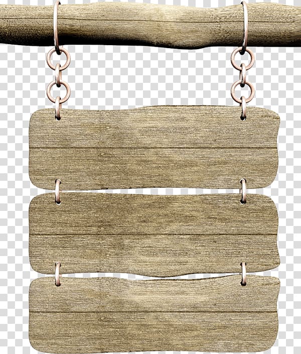 brown wooden 3-layer hanging decor, Wood Plank , hanging board transparent background PNG clipart
