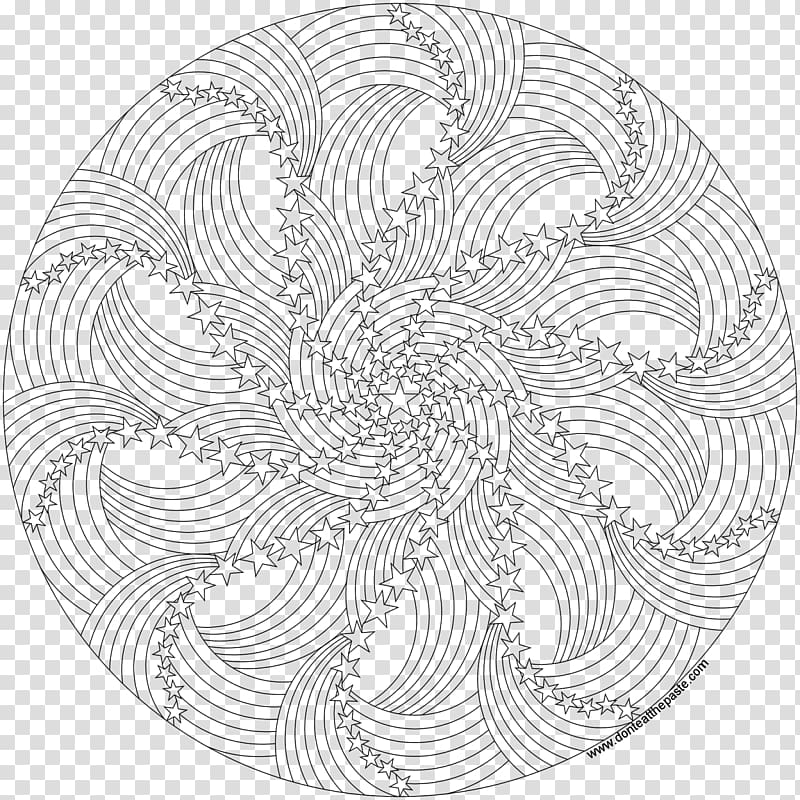 Coloring book Mandala Drawing Adult, page poster transparent background PNG clipart