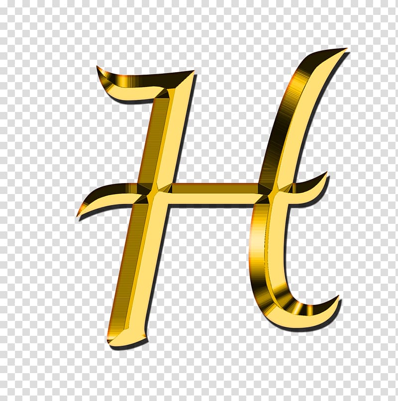 Gold Typography Letter H transparent PNG - StickPNG