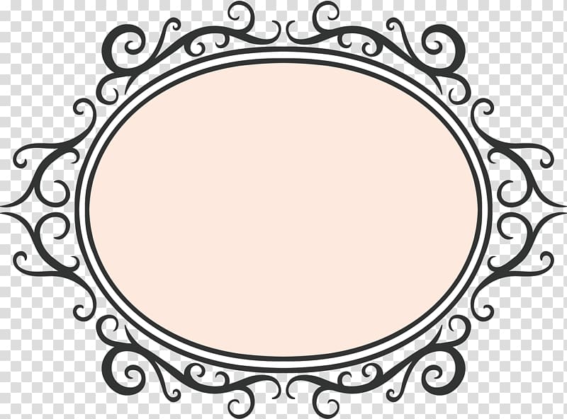 oval filigree frame graphics illustration, frame, Pink frame transparent background PNG clipart