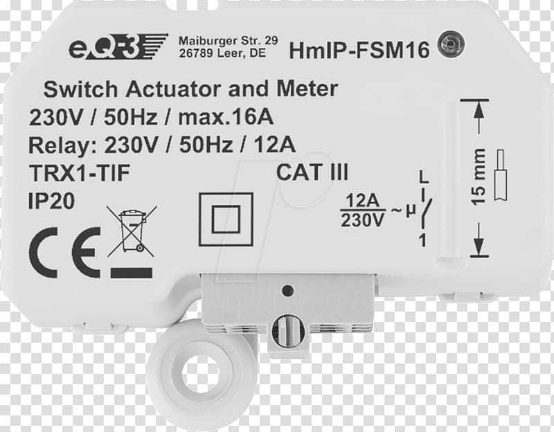 Homematic IP actuator HmIP-FSM Electronics Electrical Switches Internet Protocol Electronic component, homematic-ip transparent background PNG clipart