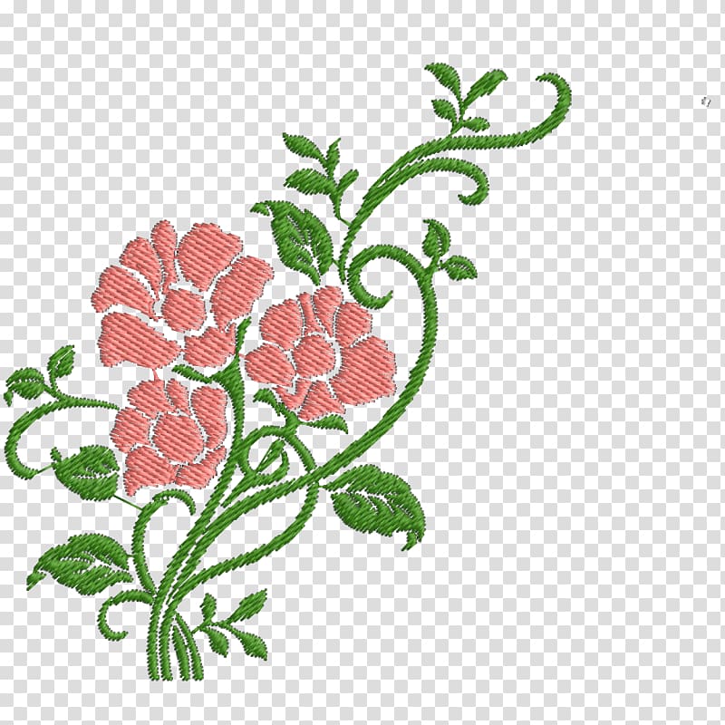 Flower Embroidery Pattern, flor transparent background PNG clipart