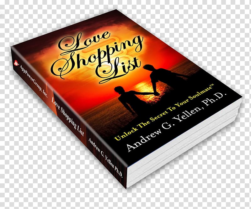 Shopping list Love Book, laying down transparent background PNG clipart