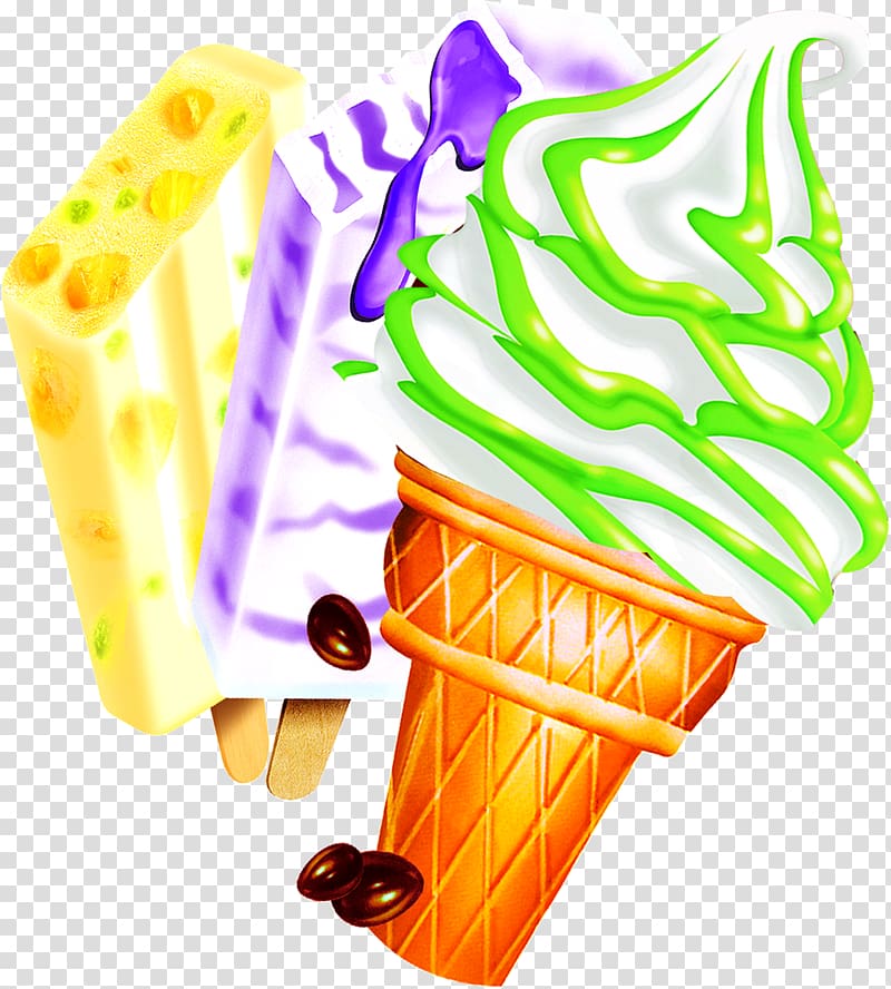 Ice cream cone Ice pop Profiterole, ice cream transparent background PNG clipart