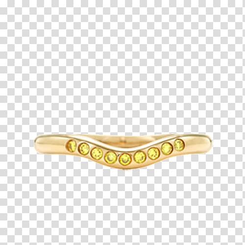 Bangle Wedding ring Yellow, Tiffany luxury 18K gold with yellow diamond wedding ring transparent background PNG clipart