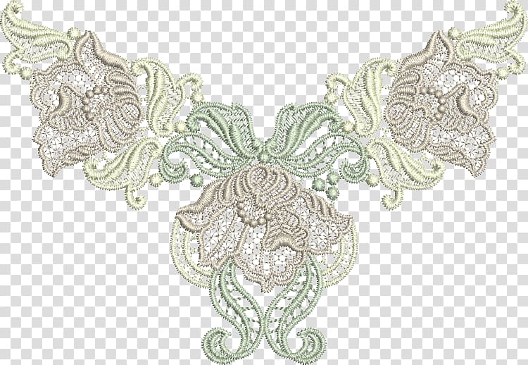 green floral , Embroider Now Embroidery Pattern, lace transparent background PNG clipart