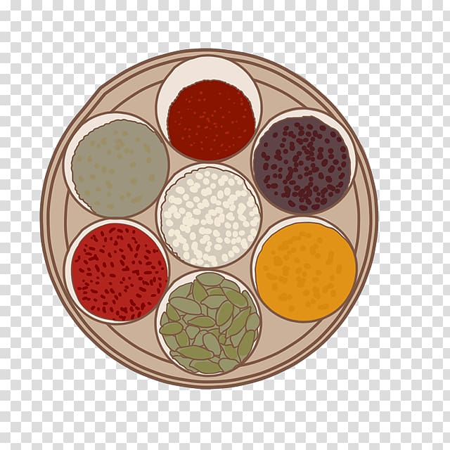 Cooked rice Food, Hand-painted rice dish transparent background PNG clipart