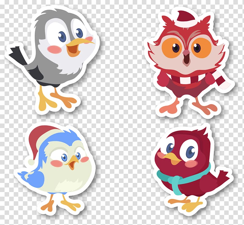 Owl Bird Cartoon , Big eyes bird sticker transparent background PNG clipart