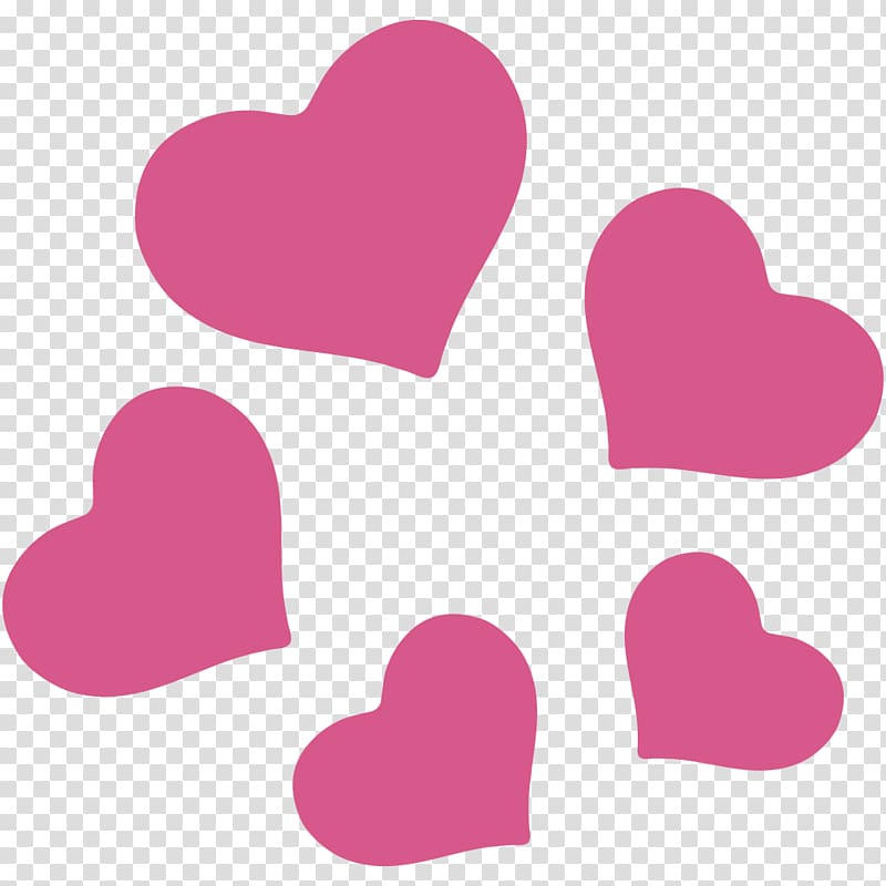 pink heart emoji, Emoji Heart Unicode Android, hearts transparent background PNG clipart