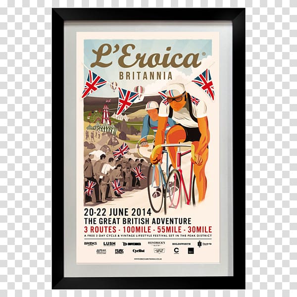 Poster Eroica Britannia Festival Cycling Information, others transparent background PNG clipart