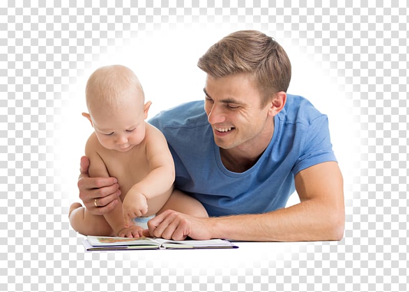man holding baby teaching lessons on book, Parents of Newborns Infant Father Child Breastfeeding, Dad With Baby Reading transparent background PNG clipart