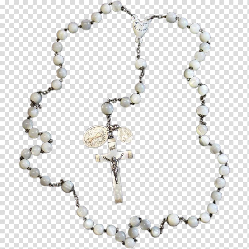 Necklace Rosary Pearl Bead Bracelet, large pearl transparent background PNG clipart