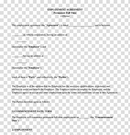 Employment contract Template Résumé, agree transparent background PNG clipart