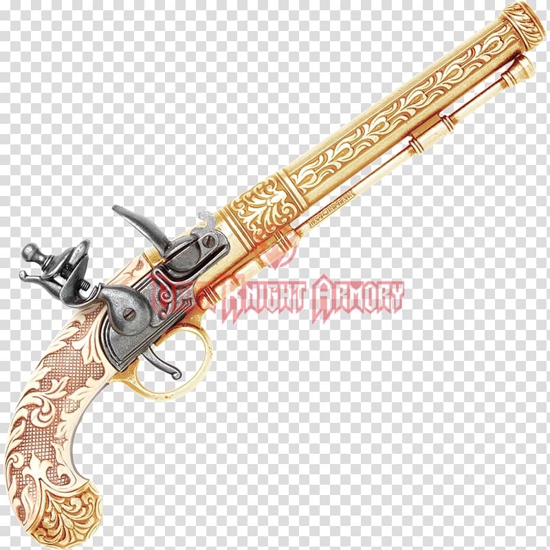 Trigger Flintlock Firearm Duelling pistol, weapon transparent background PNG clipart