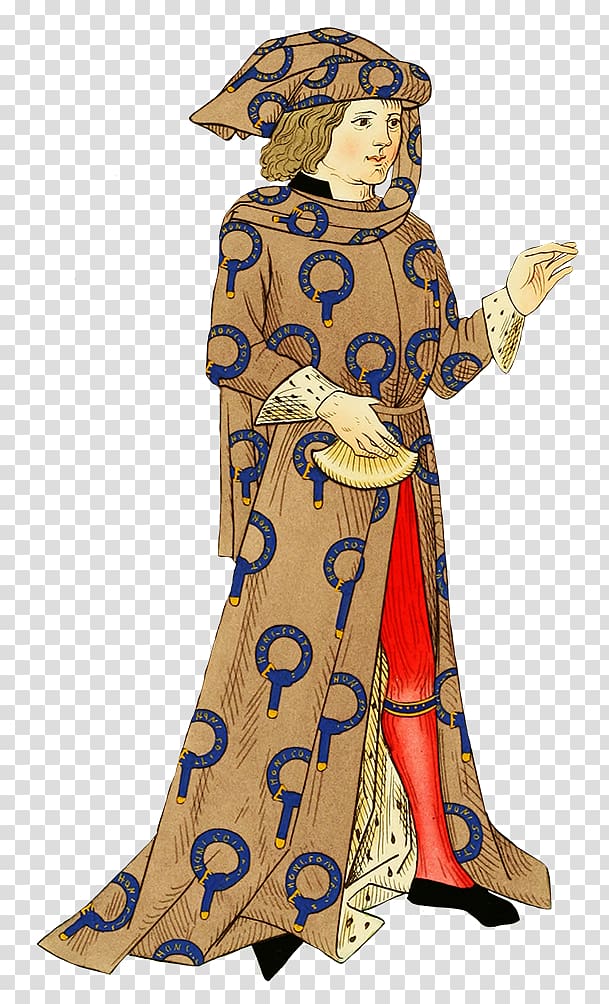 High Middle Ages Late Middle Ages Clothing 14th century, medieval transparent background PNG clipart