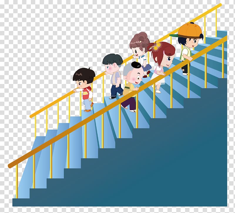 Stairs Vecteur Computer file, The children on the stairs transparent background PNG clipart