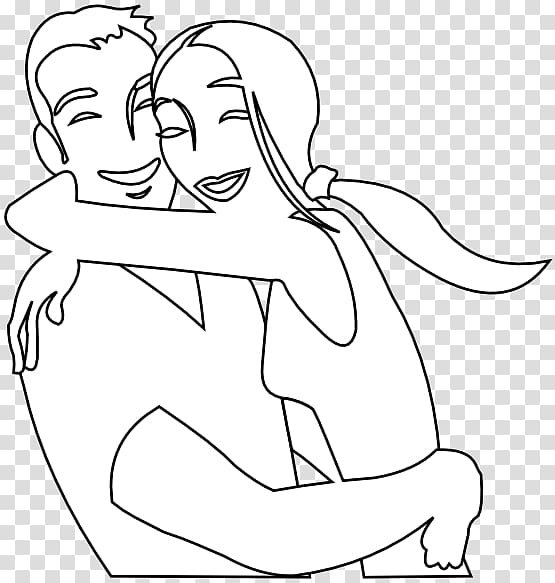 Line art Drawing Coloring book couple , Art Of Love transparent background PNG clipart