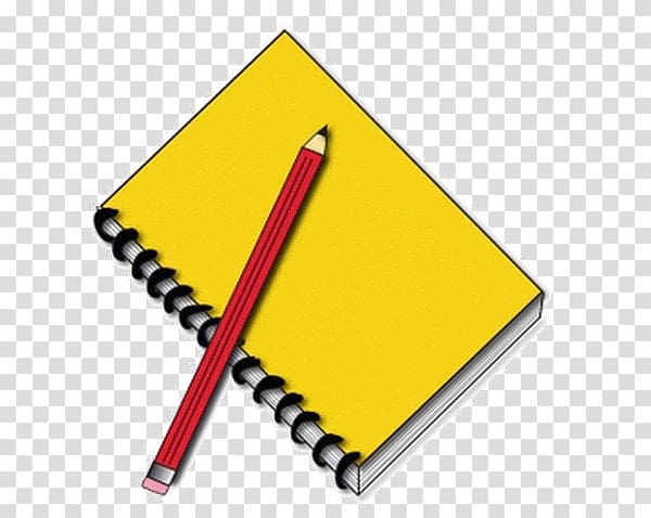 open notebook with pencil clipart