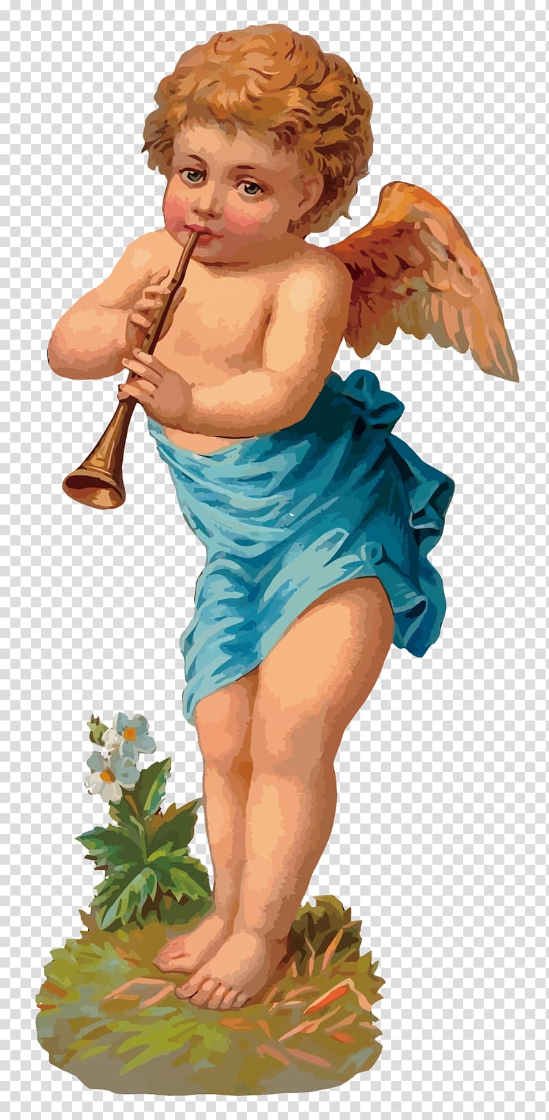 The Art of Painting Oil painting Angel, Little angel trumpet transparent background PNG clipart