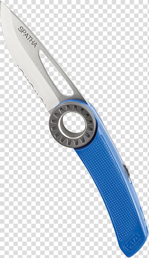 Petzl Knife Climbing Spatha Carabiner, knife transparent background PNG clipart