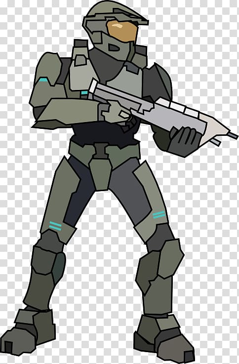 Soldier Infantry Mecha Mercenary Cartoon, Master chief transparent background PNG clipart