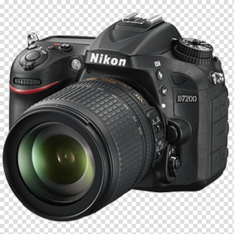 Nikon D7500 AF-S DX Nikkor 18-140mm f/3.5-5.6G ED VR Nikon D7200 Nikon D500 Nikon DX format, Camera transparent background PNG clipart
