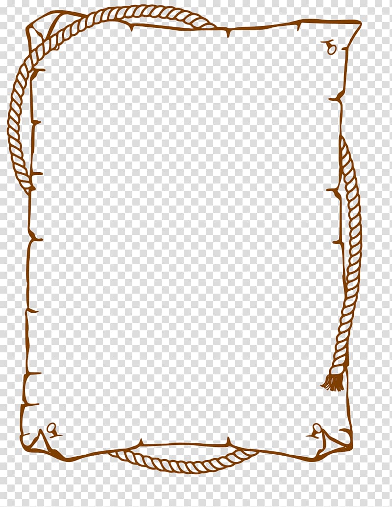 brown boarder illustration, , rope frame transparent background PNG clipart