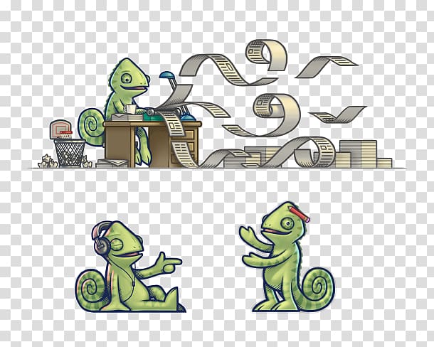 Chameleons Reptile Logo Illustration Design, opensuse chameleon transparent background PNG clipart