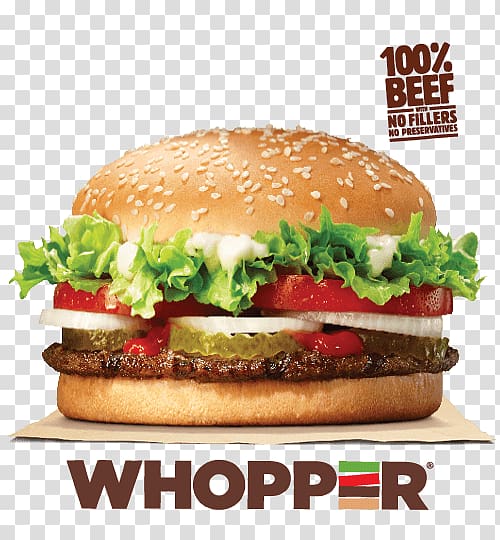 Whopper Hamburger Cheeseburger Big King Chicken sandwich, burger king transparent background PNG clipart