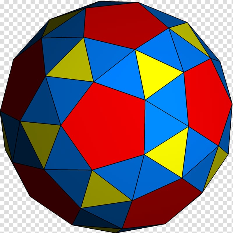 Uniform polyhedron Geometry Truncated icosidodecahedron Archimedean solid, math shapes transparent background PNG clipart