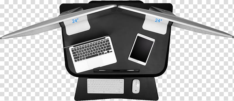 FlexiSpot Standing Desk CompactRiser Table, ergonomically correct workstation transparent background PNG clipart