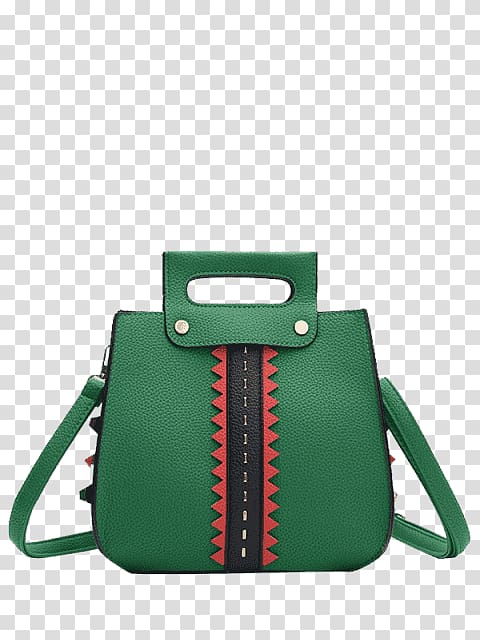 Handbag Leather Tote bag Green, texture Fashion transparent background PNG clipart