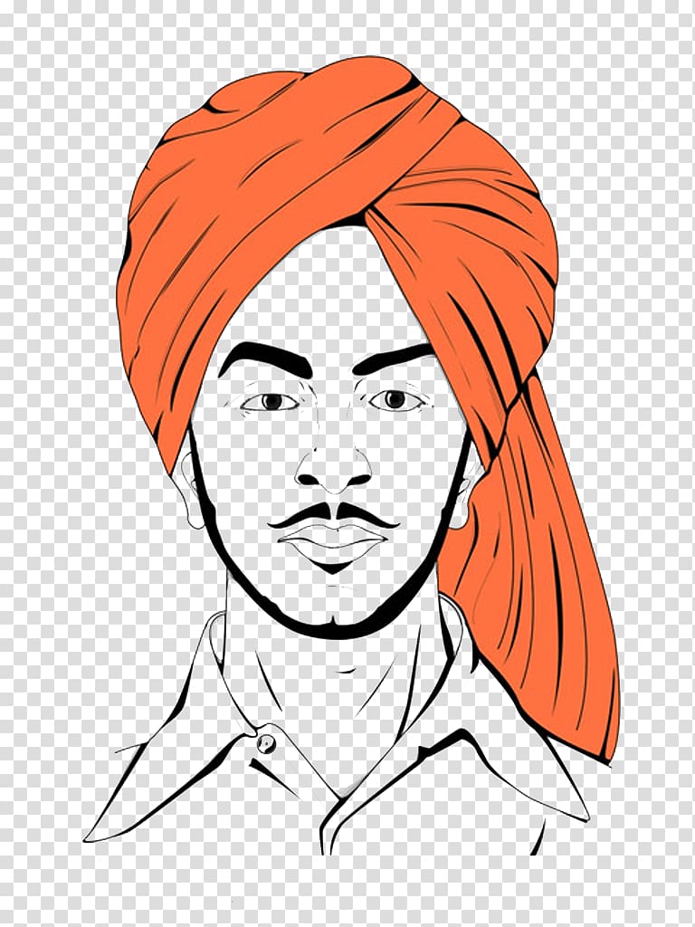 Bhagat Singh Indian independence movement Sticker, bhagat singh transparent background PNG clipart