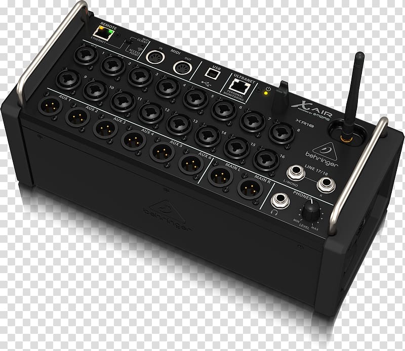 Behringer X Air XR18 Audio Mixers Behringer X Air XR12 Digital mixing console, audio mixing ipad accessories transparent background PNG clipart
