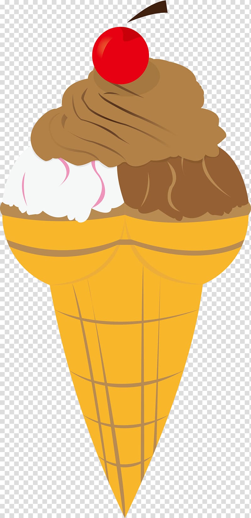 Neapolitan ice cream Sundae Ice cream cone Cherry ice cream, ice cream transparent background PNG clipart