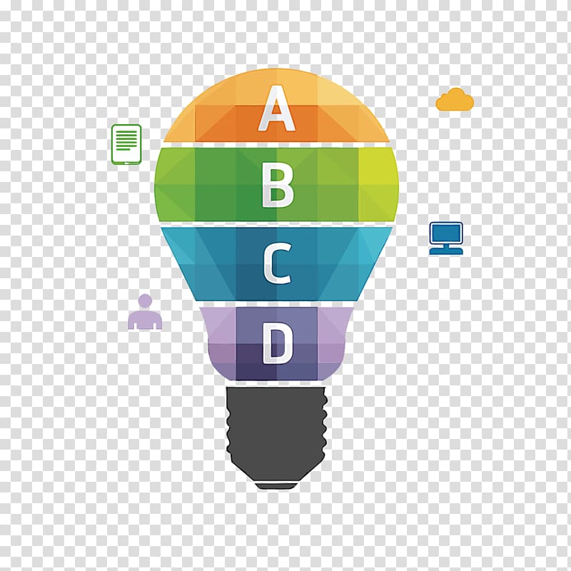 Incandescent light bulb Infographic Illustration, bulb chart transparent background PNG clipart