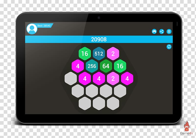 4096 Hexa, super 2048 puzzle Rey Pham Game 0 Android, android transparent background PNG clipart