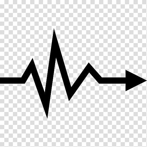 black arrow heartbeat transparent background PNG clipart