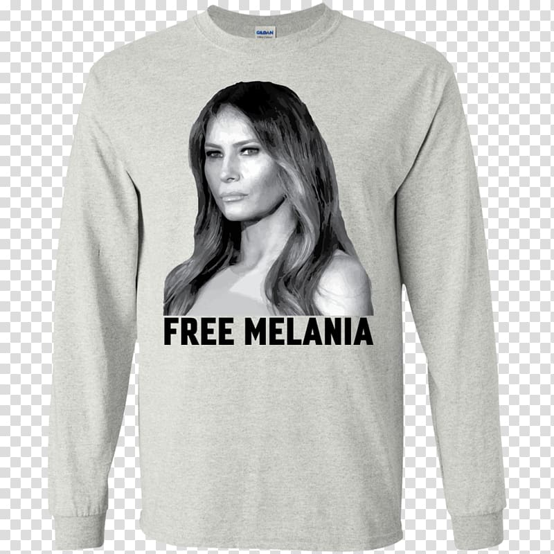 Melania Trump Long-sleeved T-shirt Hoodie, T-shirt transparent background PNG clipart