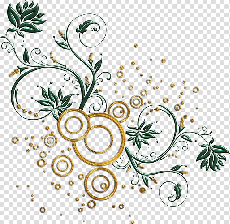 green and beige leaves graphic design frame, , Swirls transparent background PNG clipart