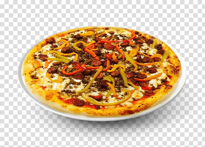 California-style pizza Gratin Sicilian pizza Hash browns, Merguez transparent background PNG clipart
