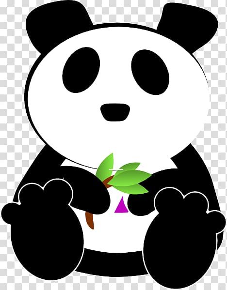 Giant panda Bear Cartoon , Bamboo Rice transparent background PNG clipart