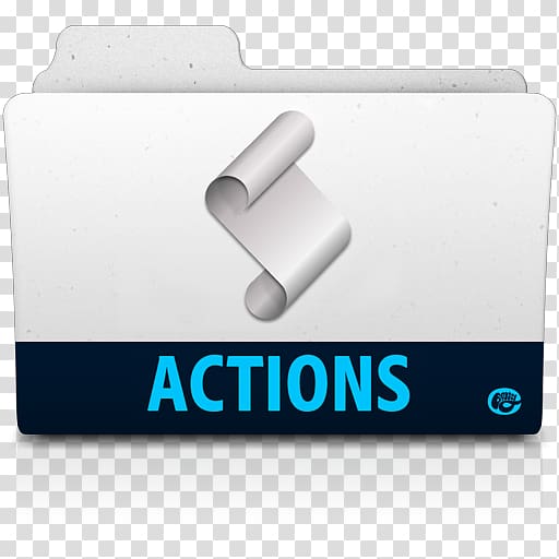 gray Actions folder illustration, brand computer accessory font, Action folder transparent background PNG clipart