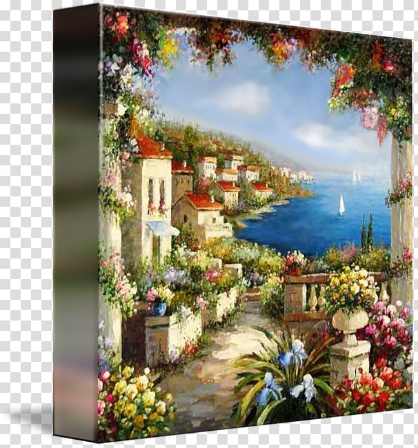 Landscape painting Italy Oil painting Art, painting transparent background PNG clipart