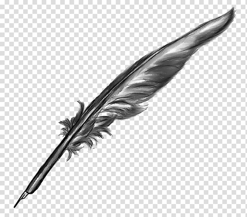 black quill pen transparent background PNG clipart