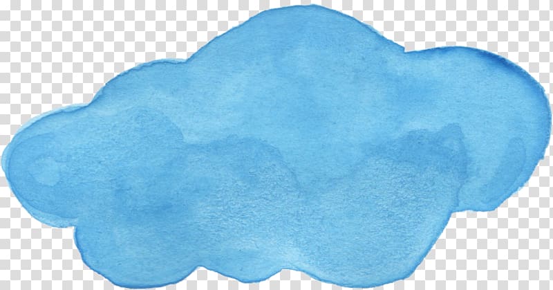 Blue Watercolor painting HyperX Cloud Aqua, watercolor cloud transparent background PNG clipart