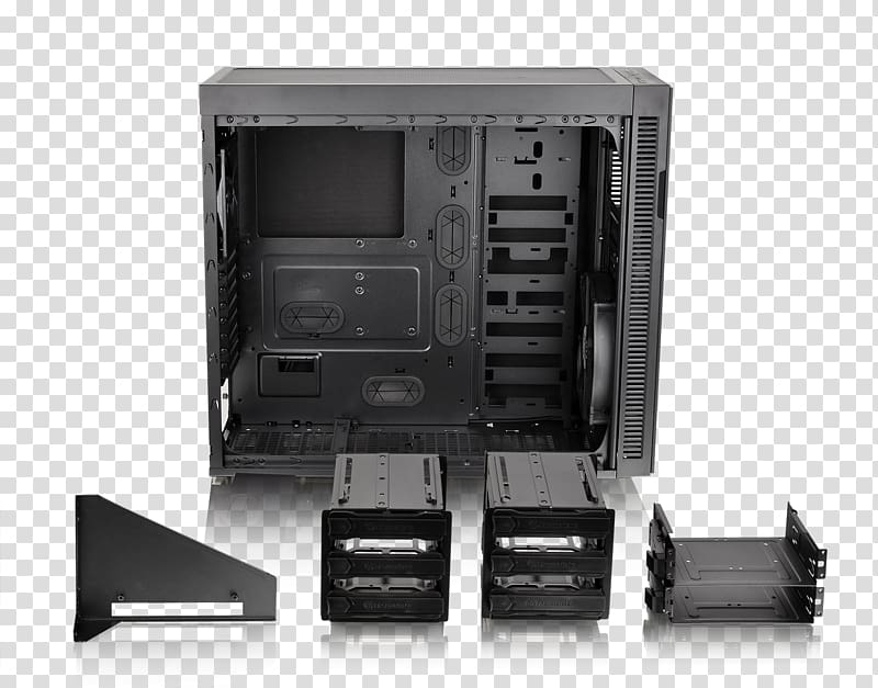 Computer Cases & Housings Thermaltake Core V51 Suppressor F51 Window E-ATX Mid-Tower Chassis CA-1E1-00M1WN-00, Thermaltake Core V51 transparent background PNG clipart