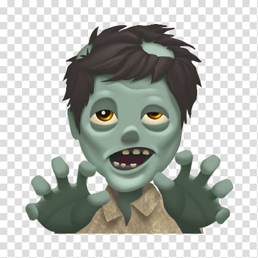 zombie illustration, World Emoji Day iOS 11 Zombie, zombie transparent background PNG clipart
